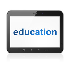 Education concept: Education on tablet pc computer