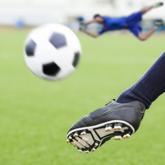 kick soccer ball