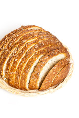 Loaf of fresh baked multigrain bread