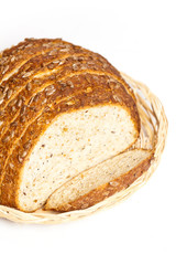 Loaf of fresh baked multigrain bread