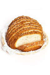 Loaf of fresh baked multigrain bread