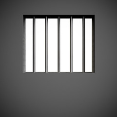 Prison window and bars
