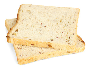 Toast bread, isolated on white