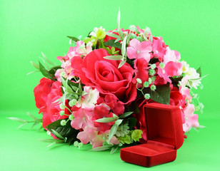 red gift box for the ring