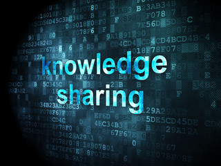 Education concept: Knowledge Sharing on digital background