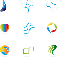 Logo, Abstract Design Elements, Wellen, Linien