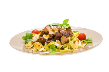 Tagliatelle with pork
