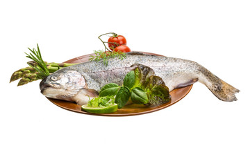 Fresh raw rainbow trout