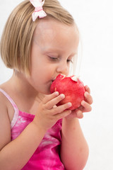 Child with apples