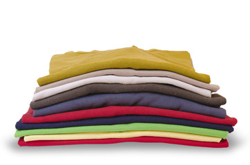 stack of folded clothes
