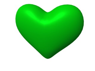 heart green ecology enviroment 3d