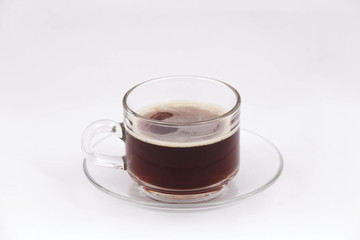 coffee in cup  on white background