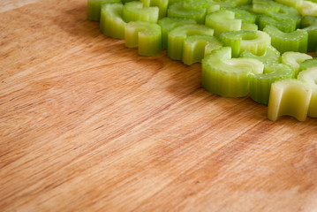 Chopped celery pieces