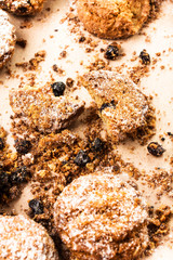 Pile of chocolate chips small cookies