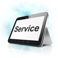 Business concept: Service on tablet pc computer