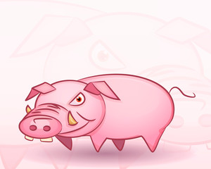 Cute pig cartoon