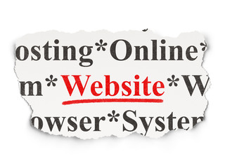 Web development concept: Website on Paper background