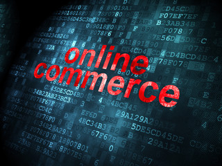 Obraz premium Business concept: Online Commerce on digital background