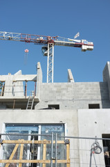 Naklejka premium immeuble en construction
