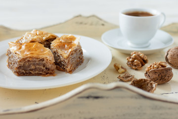 Baklava, delicious pastry dessert