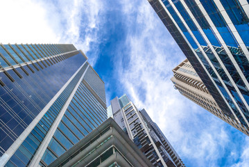 Naklejka premium Iron and glass skyscrapers