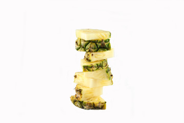 Focus Pineapple slice of Arranged vertical.