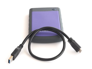 USB cable isolated on white background