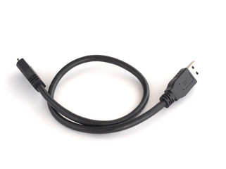 USB cable isolated on white background