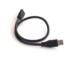 USB cable isolated on white background