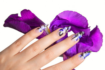 Nails and flower