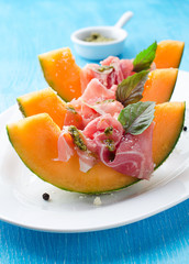 Melone mit Schinken