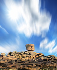 Bloc de granit rose dit 