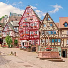 Am Marktplatz in Miltenberg im Maintal