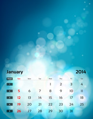 Calendar A4 - 01 January
