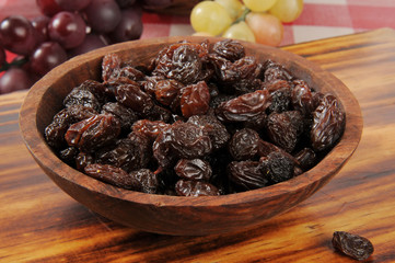Bowl of raisins
