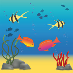 Illustration of underwater world