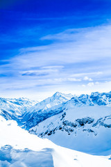 Fototapeta na wymiar Winter landscape. winter mountains landscape. Beautiful winter