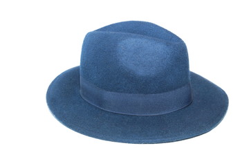 blue top hat in white background