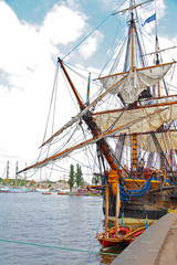 Fototapeta na wymiar Szczecin - Tall Ship Races 2013, big starego żaglowca, Polska