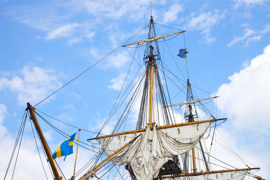 Szczecin - Tall Ship Races 2013, big old sailing ship, Poland