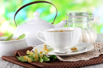 Cup of tea with linden