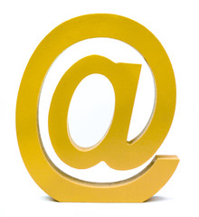 Obraz premium Gold e-mail sign