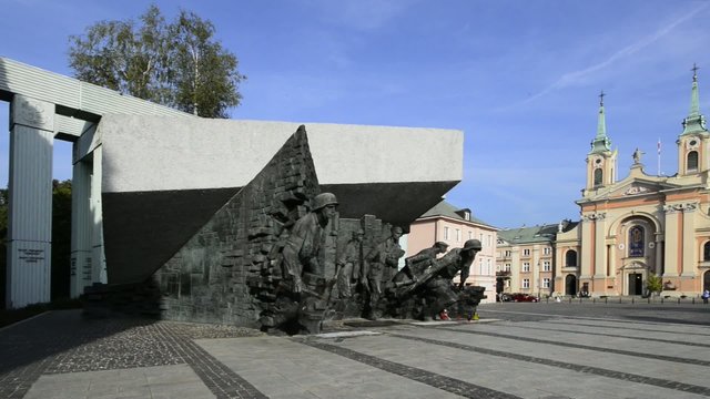 Panorama of Warsaw Uprising Monument in Warsaw, Poland