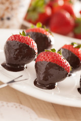 strawberries in chocolate