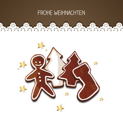 Weihnachtsgebäck Hintergrund Karte