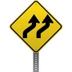 Lanes shifting sign