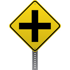 Fototapeta premium Crossroads ahead sign