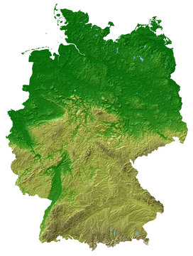 Reliefkarte Deutschland