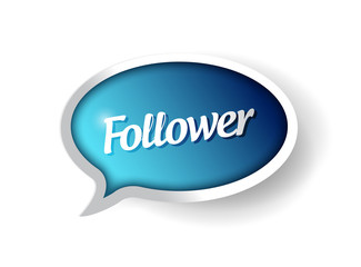 follower message communication bubble