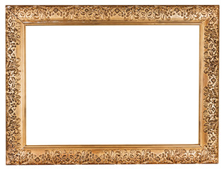 ancient baroque wide golden picture frame